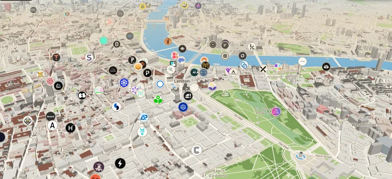 StartMup: pinezki startupów nad centrum Londynu